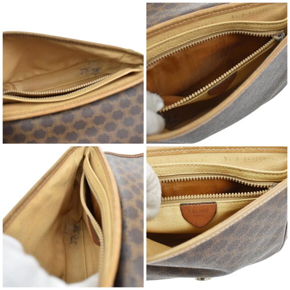 CELINE Macadam Horse Carriage Mini Shoulder Bag PVC Leather Brown GHW 02KB072 - Picture 15 of 15